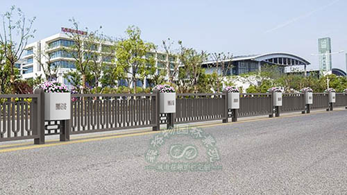 秀水泱泱市政道路不銹鋼花箱護(hù)欄