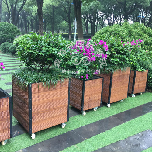 儋州菠蘿格防腐木花箱