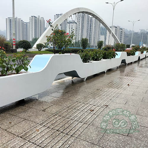 大型不銹鋼道路橋梁花箱
