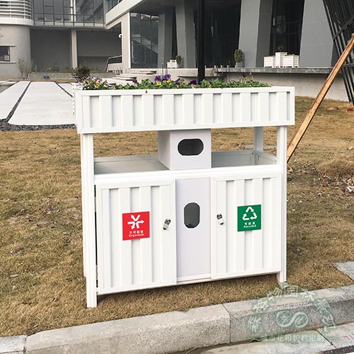 河北白色鋁合金花箱垃圾桶