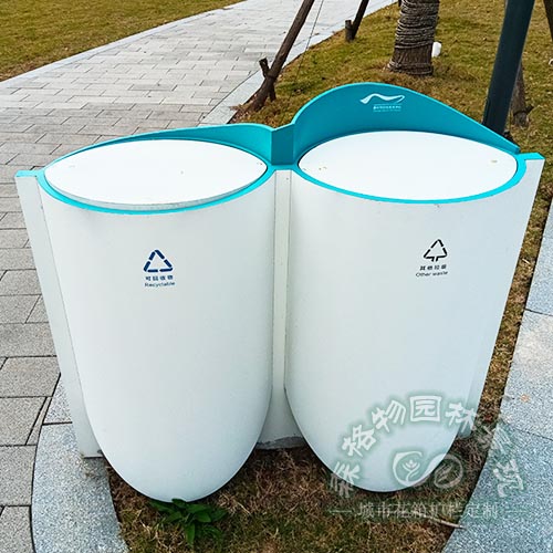 河北公園創(chuàng)意不銹鋼垃圾桶