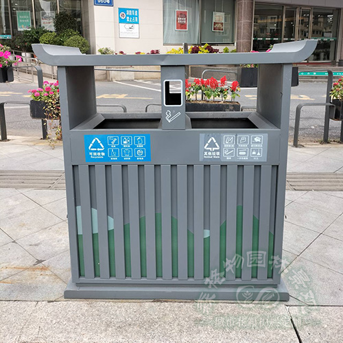 吳忠不銹鋼雙分類景觀垃圾桶