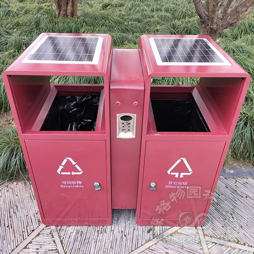 河北戶外太陽能光伏板智能垃圾箱